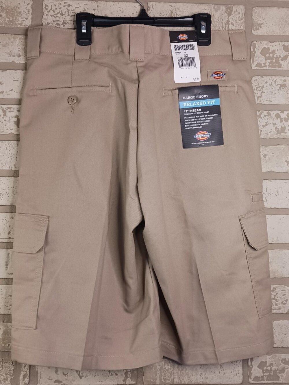 Dickies Cargo Shorts Mens Size 32 Khaki Relaxed Fit Work Shorts